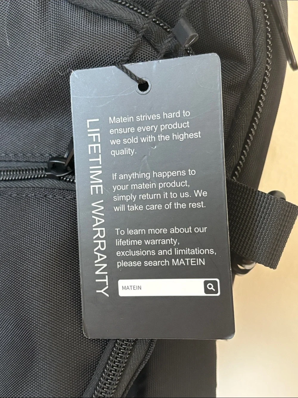 NWT Matein Black Travel Carry-On Backpack Durable Multi-Compartment Bag